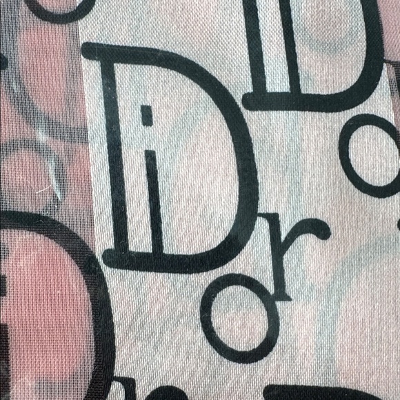 (faux) Dior Pink and Black Monogram Scarf - Picture 3 of 4